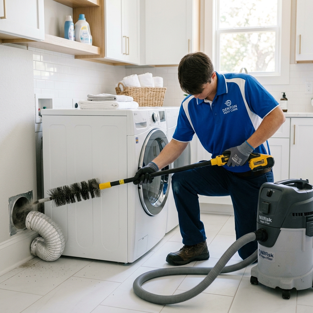 Dryer vent after cleaning