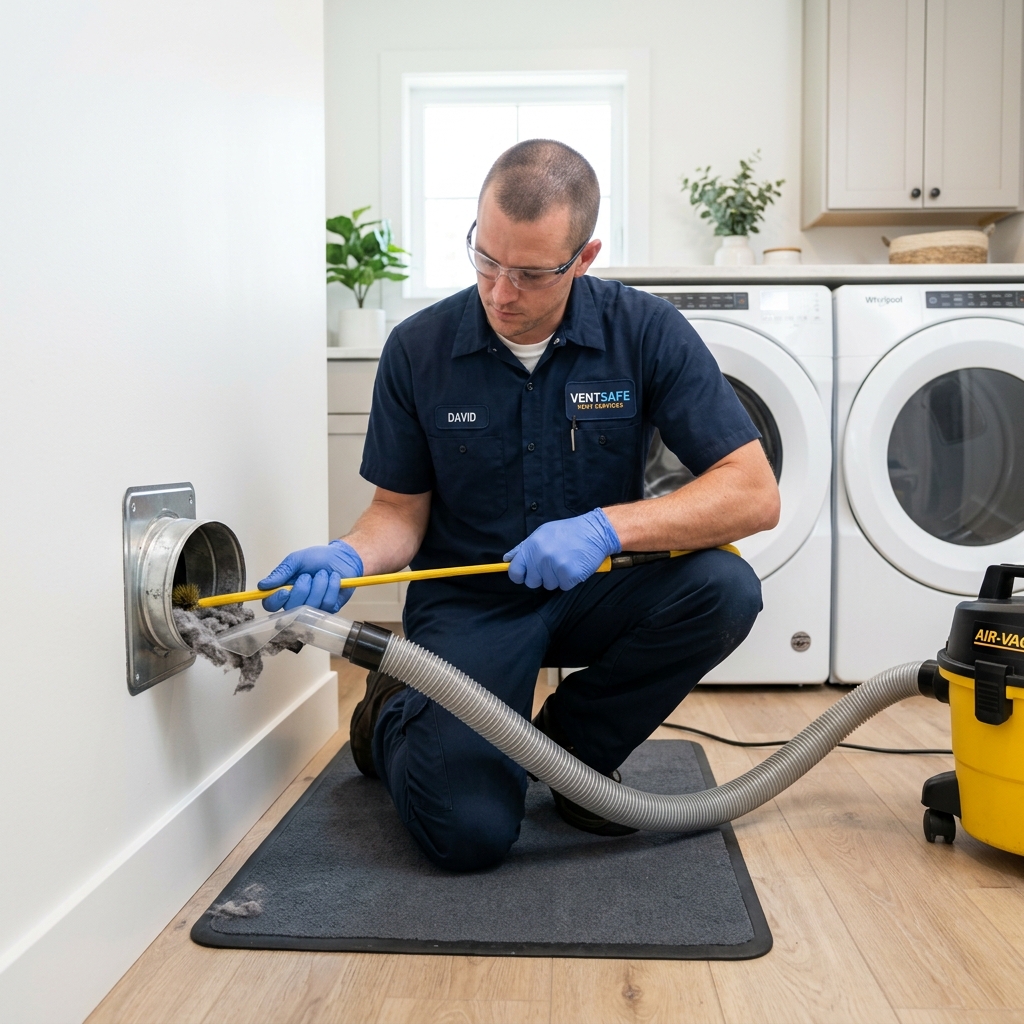 Professional dryer vent cleaning equipment